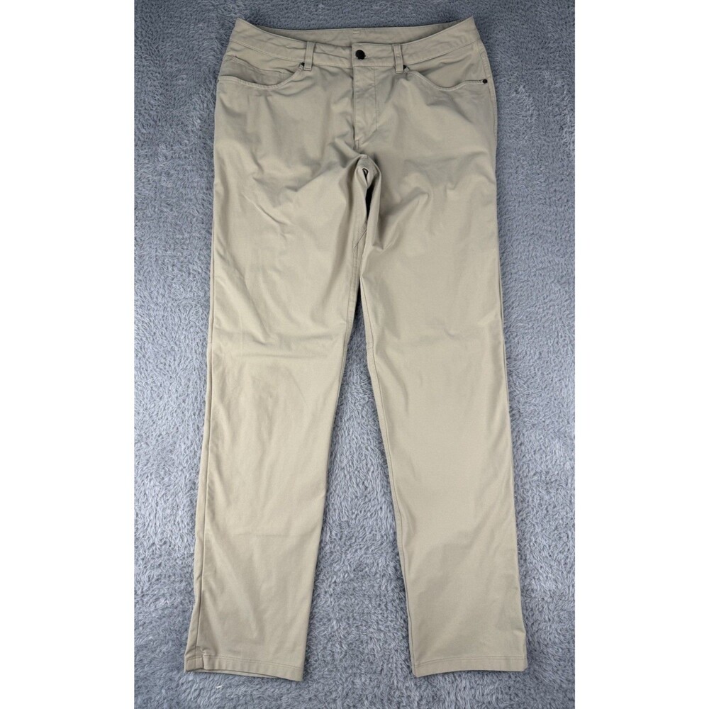 Lululemon ABC Classic-Fit 5-Pocket Pant Men’s 33 Khaki Warpstreme Straight Leg